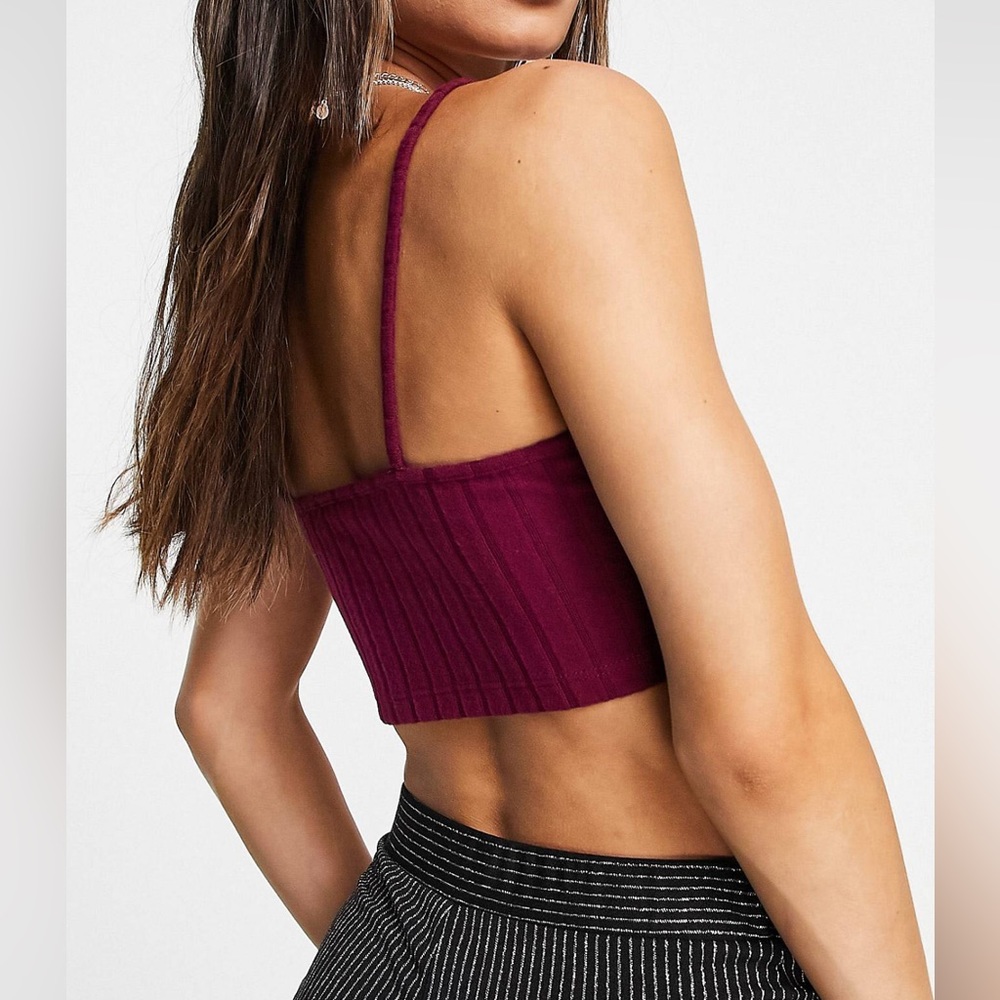 Vila Super Soft Wide Rib Cropped Cami
